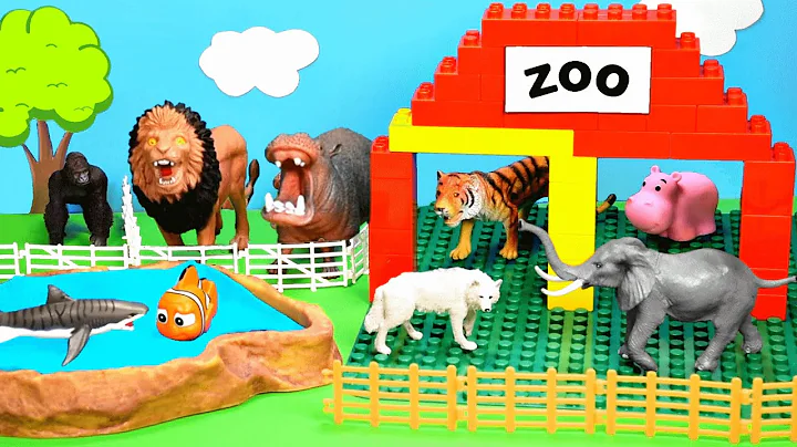Fun Safari Diorama for Zoo Animal Figurines - Learn Animal Names