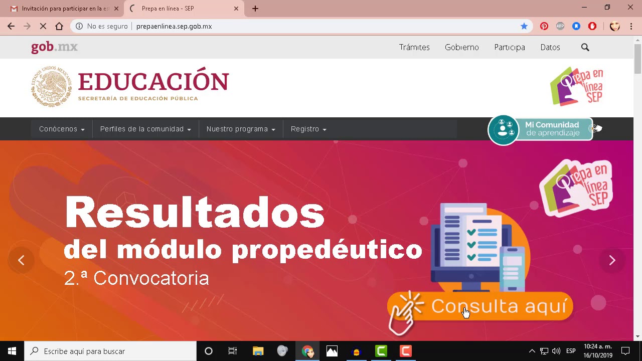 Como saber si me quede en prepa en linea sep o no - YouTube