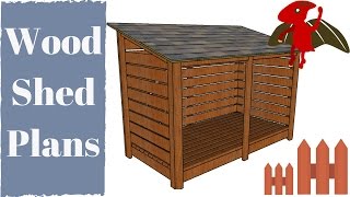 Wood Shed Plans FULL PLANS at: http://howtospecialist.com/outdoor/shed/woodshed-plans/ ▻ SUBSCRIBE for a new DIY video every single week! If