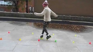 sinead howick, slalom skating, swan into leaf :)