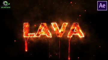 Burning Lava Effect In After Effects | Fire Title Animation | Energetic Title Animation