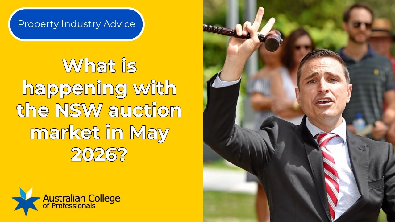 What is happening with the NSW auction market in May 2026?