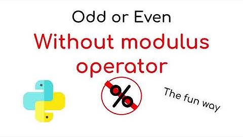 Check if a number is odd of even, without modulus operator in python | The fun way
