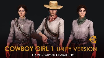Cowboy Girl 1 | UNITY PREVIEW | Game-ready 3D character