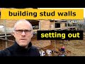 How to build timber stud walls in a new build project.