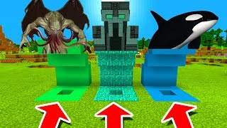 Minecraft PE : DO NOT CHOOSE THE WRONG HOLE! (Cthulhu, The Admin Boss & Orca)