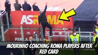 Jose Mourinho Coaching Roma Players After Being Sent Off Vs Napoli