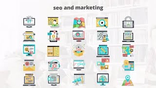 SEO And Marketing - Flat Animation Icons After Effects Templates