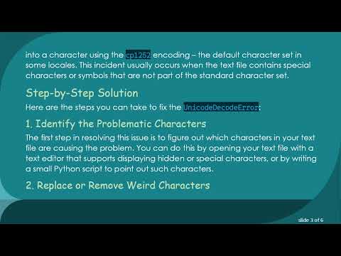 How to Fix the UnicodeDecodeError: 'charmap' codec can't decode byte in Python Training Scripts