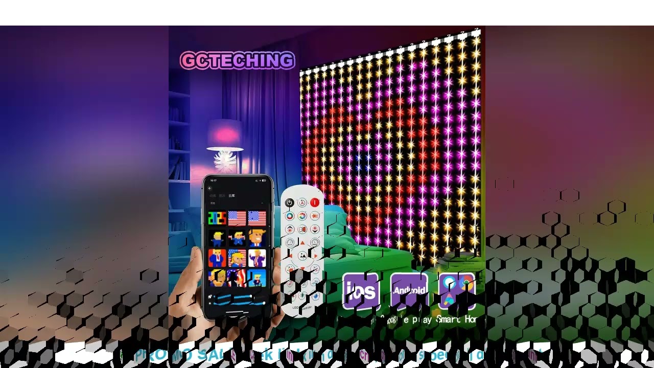 400 LED Smart Curtain Lights String Lights with App Remote Control Music Sync Christmas Curtain Stri