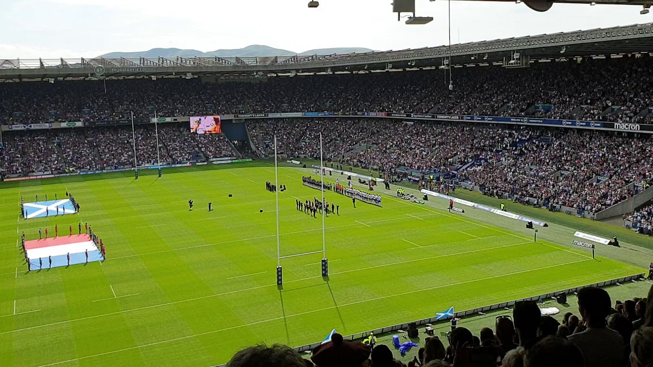 Flower of Scotland at Murrayfield Scotland v France 2019 08 24 YouTube