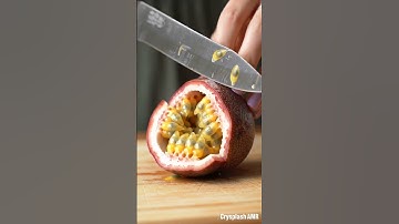 Passion Fruit Cutting ASMR | Ultra Realistic Juicy Pulp & Seeds #asmr #satisfying #music