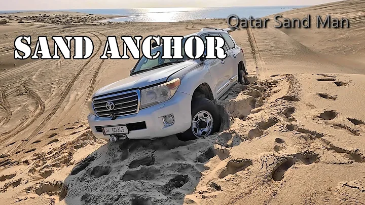 Sand Anchor recovery of a Toyota Land Cruiser stuck in sand dunes.