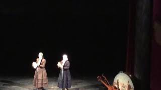 Lucia Coira y Sara Fernandez. 3°premio pandereteras certamen del Dia de Campoo