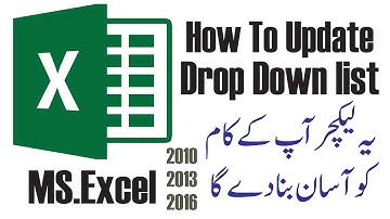 how to update drop down list in ms excel in urdu | add new data drop down list | excel in urdu