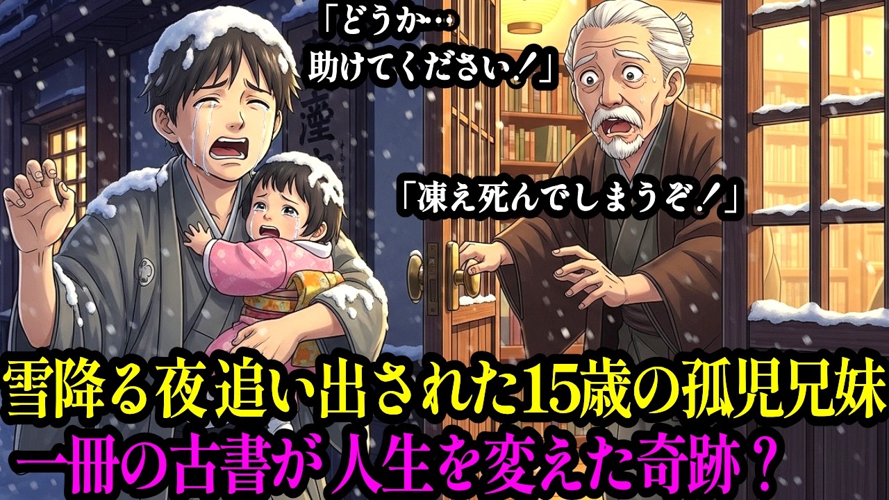 【感動】雪の夜に追い出された15歳の孤児兄妹｜一冊の古書が人生を変えた奇跡とは？｜江戸奇談｜涙腺崩壊｜オーディオブック