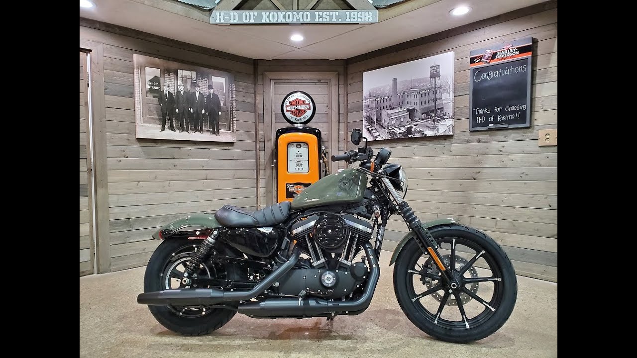 2021 HarleyDavidson Sportster Iron 883 XL883NDeadwood Green. YouTube
