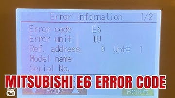 Mitsubishi E6 error code