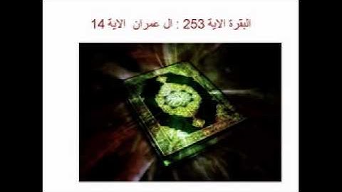 من الايه 253 من سورة البقره الى الايه 14 من سورة ال عمران ل سامح عمر