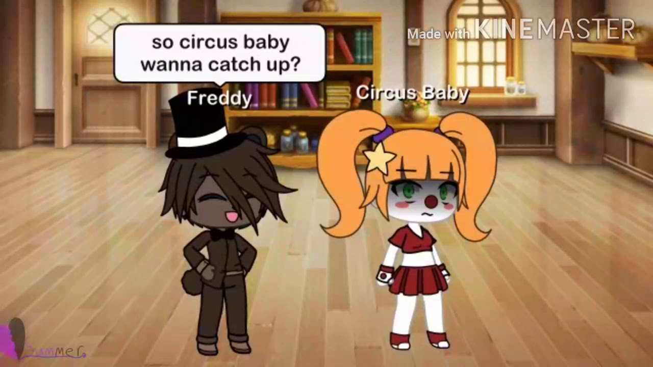 Fnaf gacha life Circus Baby and Freddy Fazbear stay in a room for 24