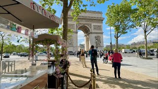 Paris France LIVE - Walking Paris Champs-Elysees - Paris Olympics 2024