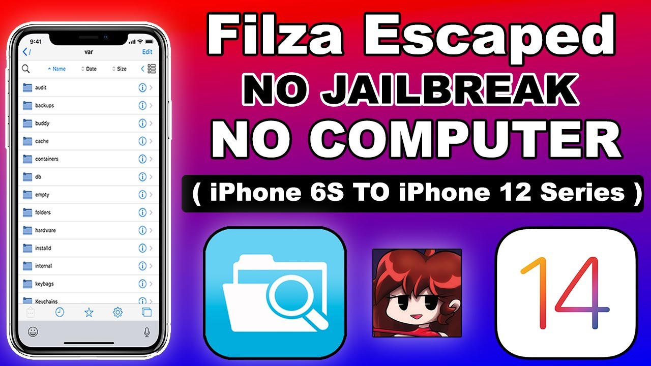 Install Filza Escaped For Ios 14 14 3 No Jailbreak 6s To Iphone 12 Filza Ipa Ios 14 No Computer Pc Iphone Wired