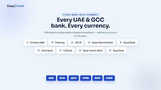 Online Cheque Printing Software for UAE Businesses | EasyCheck