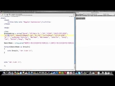 Web Design and Programming Pt 8 PHP Regex