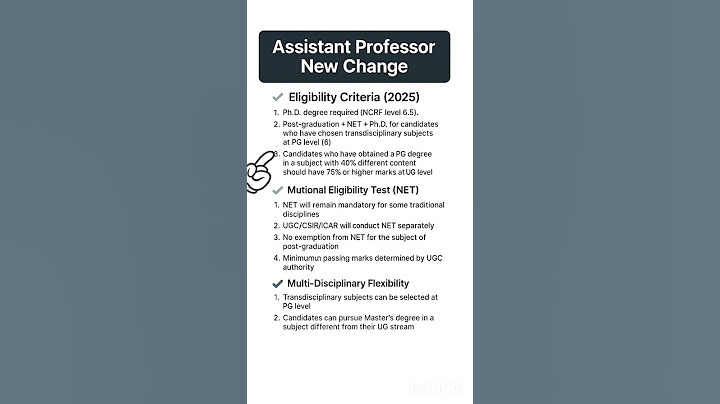 Assistant Professor Eligibility Criteria Changed 2025-26 | Ugc Net /Set/Phd #education