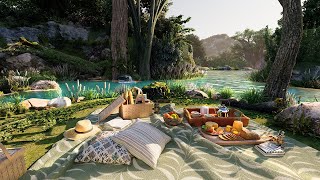 Summer Day Ambience 🌿🌞 Relaxing Lakeside Picnic On A Beautiful Sunny Day With Calming Nature Sounds. screenshot 2