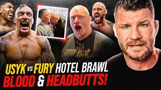 BISPING reacts: Fury vs Usyk BRAWL 'An Embarrassment!' | John Fury HEADBUTTS Usyk Team
