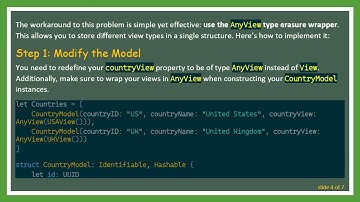 How to Pass a View() as Part of a List in SwiftUI