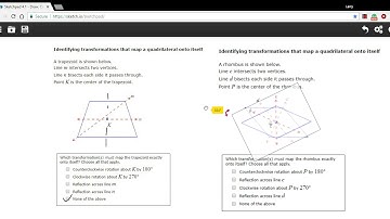 Identifying transformations that map a quadrilateral onto itself