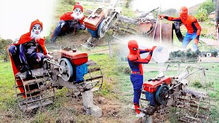 SUPERHERO | THE LION MONSTER DESTROYS THE PLOW AND SPIDER-MAN RESCUES THE PLOW | | Funny funny video