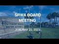 SRWA Board Meeting January 23, 2023