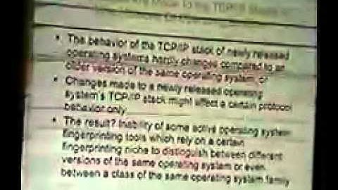 DEF CON 13 Hacking Conference Presentation By Ofir Arkin - Remote Active OS Fingerprinting - Video