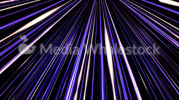 Abstract glowing straight parallel lines blinking on black background, seamless loop. Animation
