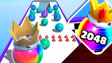 🎁 Ball Merge 2048 105FLSM! Max Level Gameplay Mobile iOS, Android Relaxing Videos