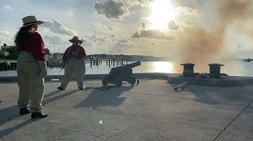 Firing the French Four Pounder at the Conch Republic Change of Command Ceremony in Key West.