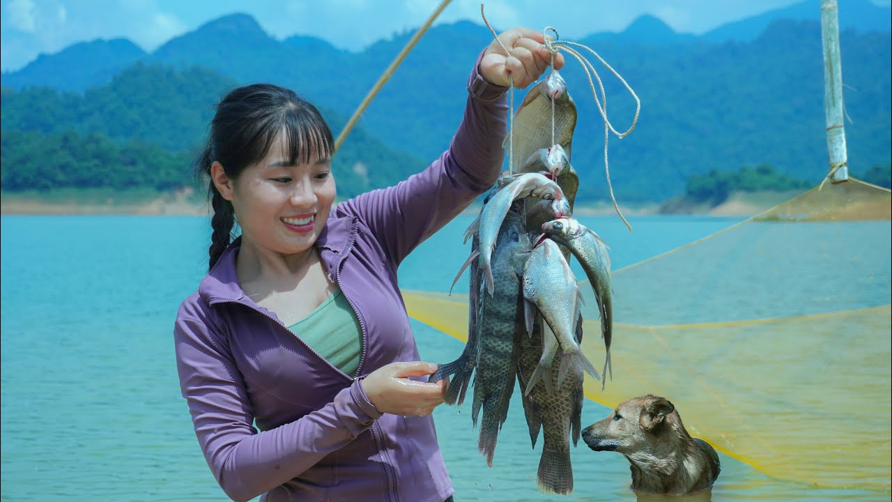 How to Make a Traditional Fish Trap on the Lake with Termite Nest Bait