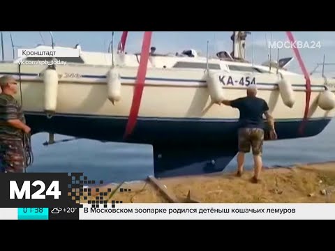 В Кронштадте на спускаемую в воду яхту упал кран - Москва 24