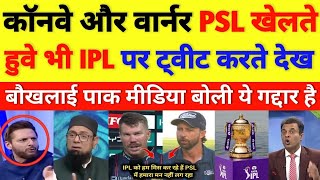 Pak media crying on Devon conway and David Warner tweet on IPL || cricket with shyam
