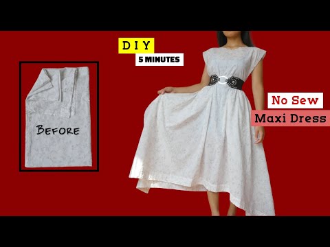 diy no sew maxi dress Make a Gorgeous Maxi Dress Without Having to Sew a Stitch