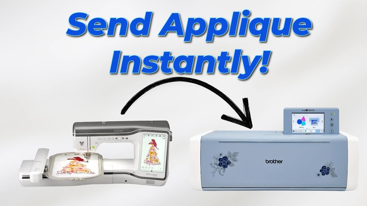 Send Applique Outlines for Pre-cutting Fabric between Brother ...