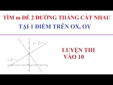 Video TÌM m ĐỂ HAI ĐƯỜNG THẲNG CẮT NHAU TẠI 1 ĐIỂM THUỘC... - youtube
