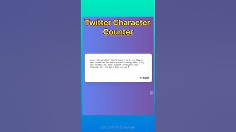✍️ Twitter Character Counter with Warning Effect | HTML CSS JavaScript Project #shorts #htmlcssjs