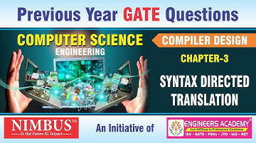 Previous Year GATE Questions | Computer Science Engineering | Compiler Design  | Qns- 15 | Ch-3