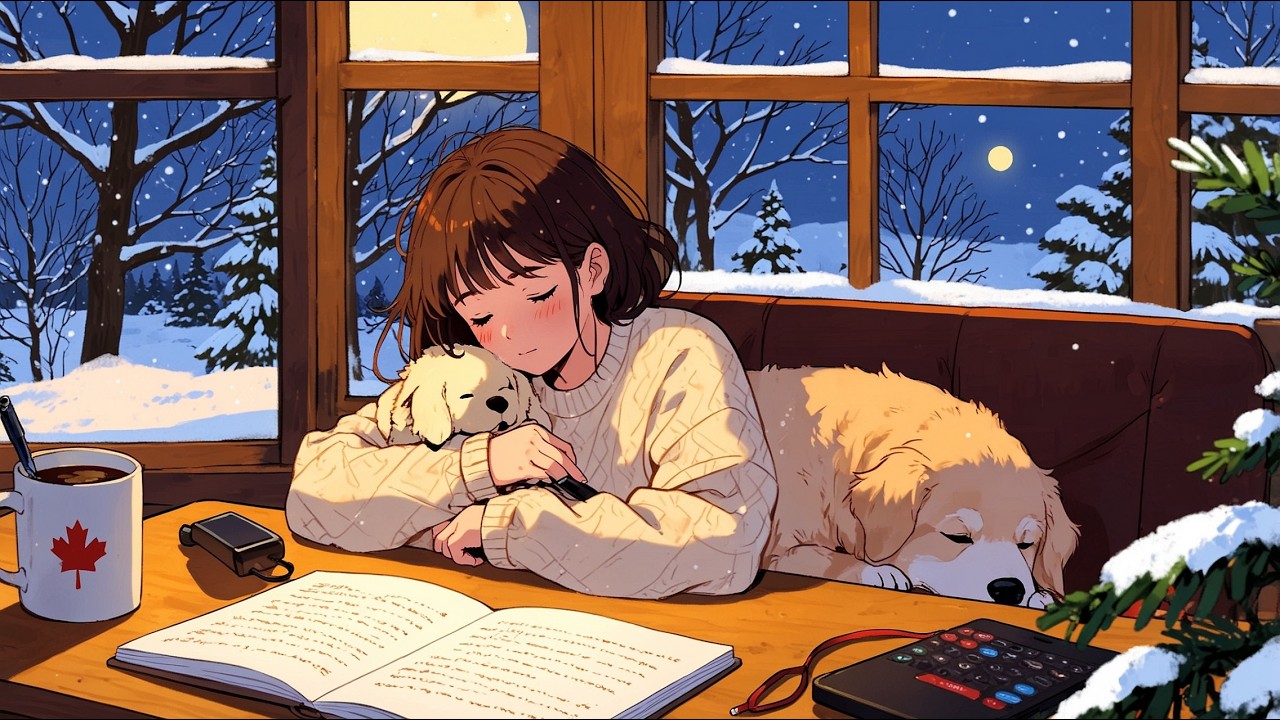 drifting away in a snowy cabin 🪵 relaxing lofi