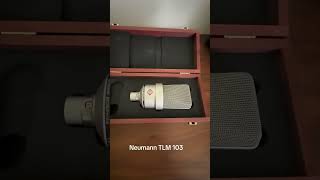 I got a new mic! It’s like a Leica but for audio. #gearenvy #neumann #tlm103