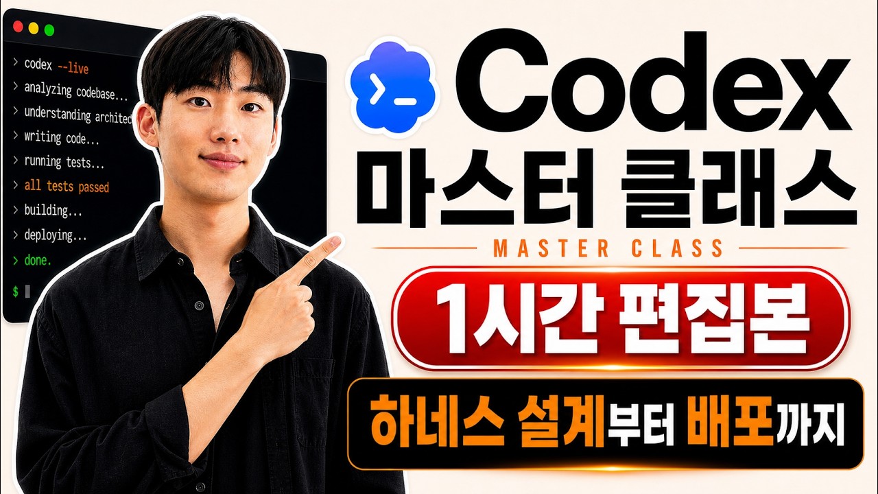 Codex 마스터 클래스 1시간 편집본 | 하네스 설계부터 서비스 배포까지